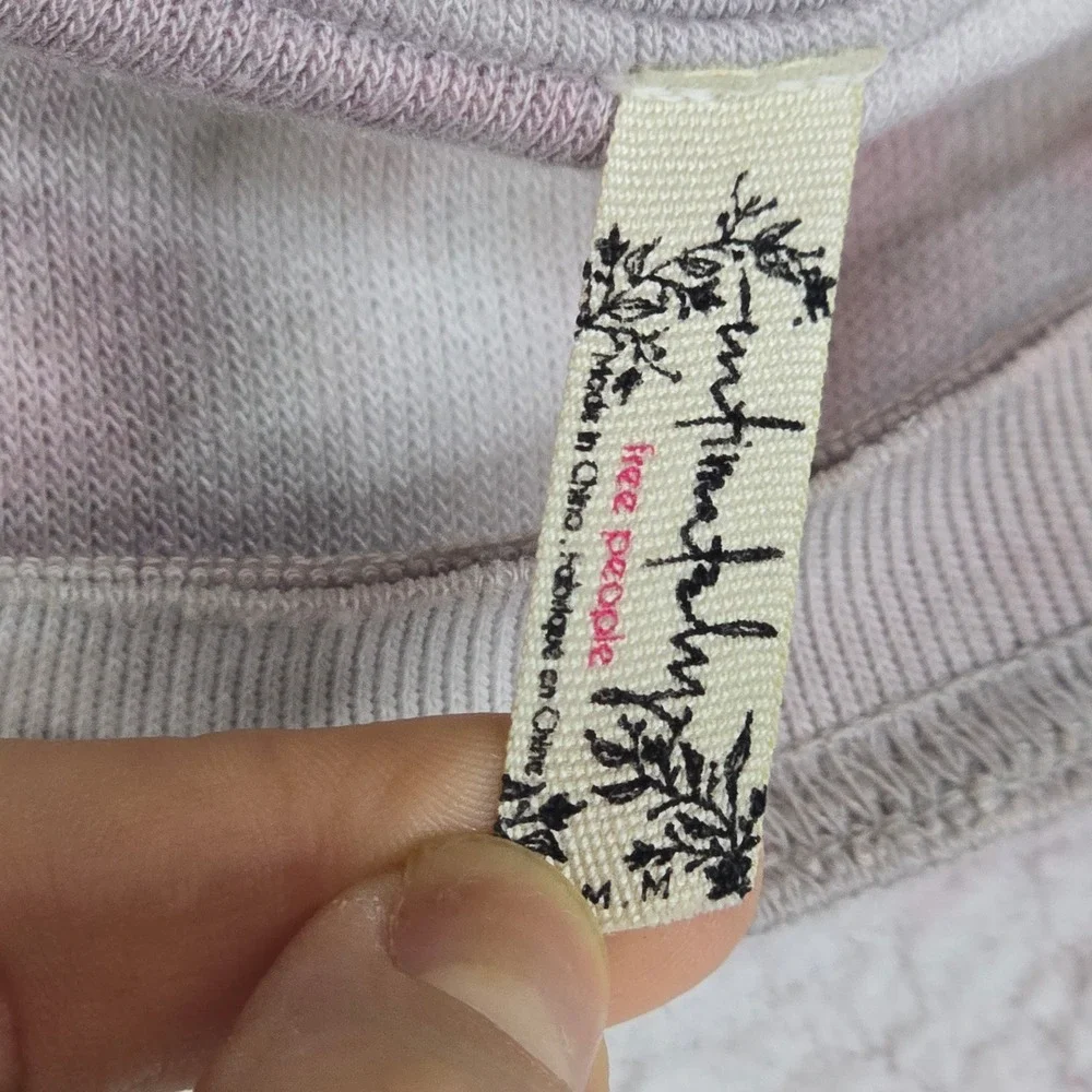 Free People Intimately Kelly Sweatshirt Womens Medium Tie Dye Sherpa Fleece Boho